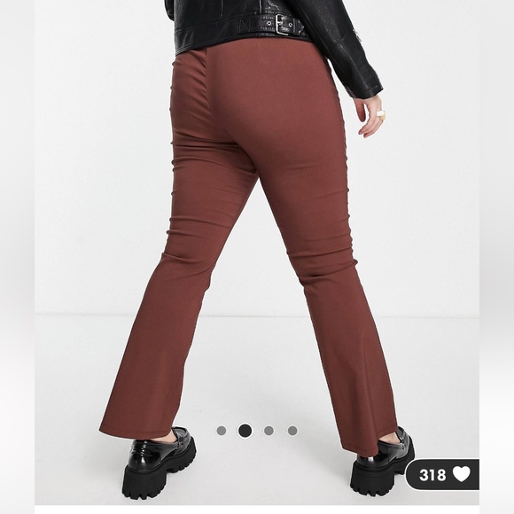 Collusion Brown Flares (plus-size) - Picture 2 of 3